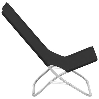 vidaXL foldbare strandstole 2 stk. stof sort