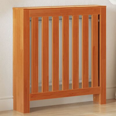 vidaXL radiatorskjuler 79,5x19x84 cm massivt fyrretræ gyldenbrun