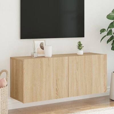 vidaXL væghængt tv-bord 100x30x41 cm sonoma-eg