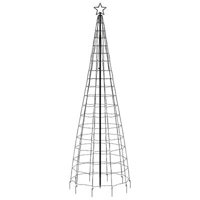 vidaXL lysende juletræ med spyd 570 LED'er 300 cm koldt hvidt lys