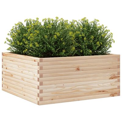 vidaXL plantekasse 100x100x46 cm massivt fyrretræ