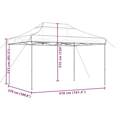 vidaXL pop op-festtelt 410x279x315 cm foldbart orange