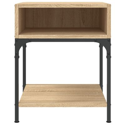 vidaXL sengeborde 2 stk. 40x41x50 cm konstrueret træ sonoma-eg