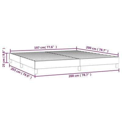 vidaXL sengeramme 200x200 cm stof mørkegrå