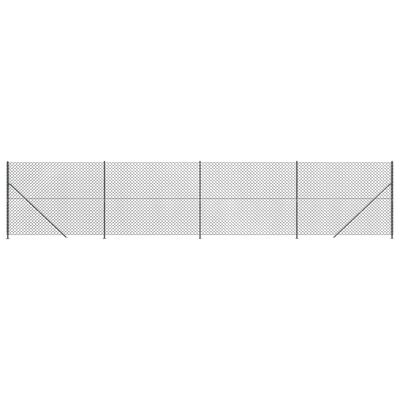 vidaXL trådhegn med flange 1,4x10 m antracitgrå