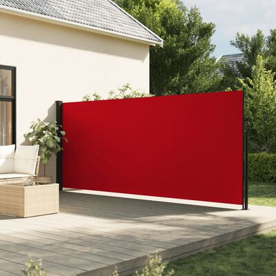 vidaXL sammenrullelig sidemarkise 180x600 cm rød