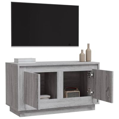 vidaXL tv-bord 80x35x45 cm konstrueret træ grå sonoma-eg