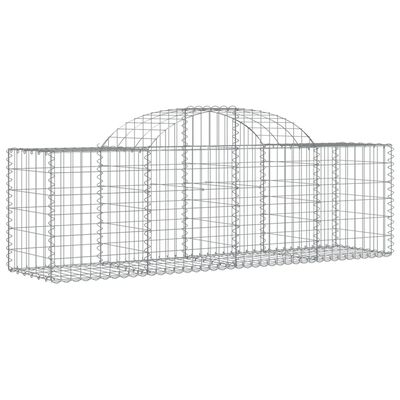 vidaXL buede gabionkurve 20 stk. 200x50x60/80 cm galvaniseret jern