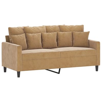 vidaXL 2-personers sofa 140 cm fløjl brun