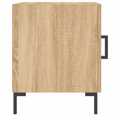 vidaXL sengeborde 2 stk. 40x40x50 cm konstrueret træ sonoma-eg