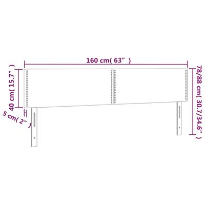 vidaXL sengegavle 2 stk. 80x5x78/88 cm kunstlæder grå