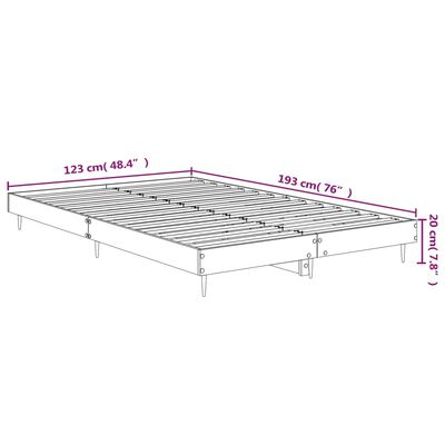 vidaXL sengestel 140x190 cm konstrueret træ hvid højglans