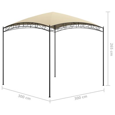 vidaXL havepavillon 3x4x2,65 m 180 g/m² antracitgrå