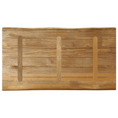 vidaXL bordplade 110x60x3,8 cm naturlig kant massivt ru mangotræ