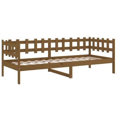 vidaXL daybed 80x200 cm massivt fyrretræ gyldenbrun