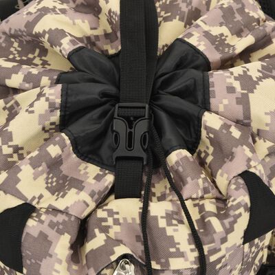 vidaXL vandretaske 60 l camouflage oxfordstof brun