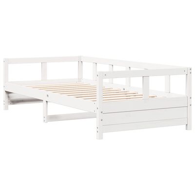 vidaXL daybed uden madras 80x200 cm massivt fyrretræ hvid