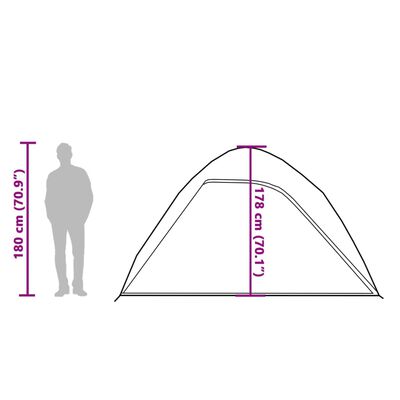 vidaXL 6-personers campingtelt vandtæt mørklægningsstof hvid