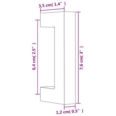 vidaXL skabshåndtag 10 stk. 64 mm rustfrit stål sølvfarvet