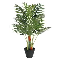 vidaXL kunstigt palmetræ med 3 stammer 85 cm PP grøn