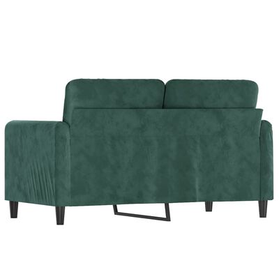 vidaXL 2-personers sofa 120 cm fløjl mørkegrøn