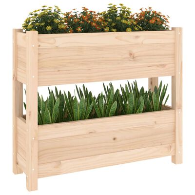 vidaXL plantekasse 77x25x66 cm massivt fyrretræ