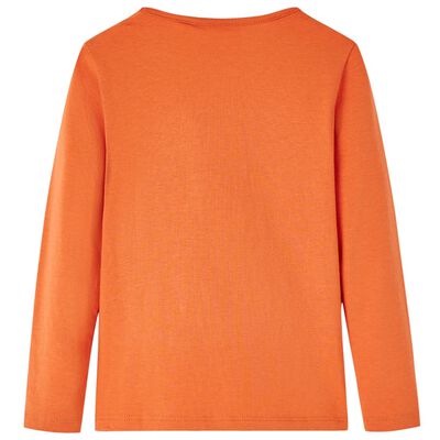 Langærmet T-shirt til børn str. 140 cm orange