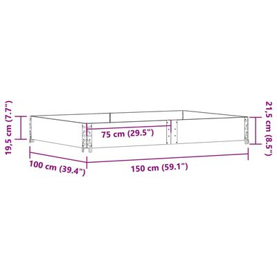 vidaXL palleramme 150x100 cm massivt fyrretræ