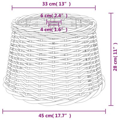 vidaXL lampeskærm til loftlampe Ø45x28 cm flet hvid