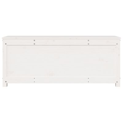 vidaXL opbevaringskasse 110x50x45,5 cm massivt fyrretræ hvid