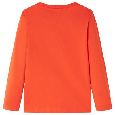 Langærmet T-shirt til børn str. 140 orange