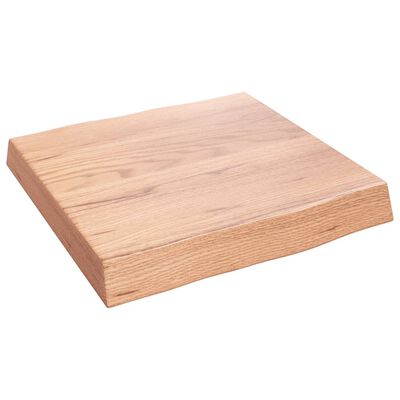 vidaXL bordplade 40x40x(2-6) cm naturlig kant behandlet træ lysebrun