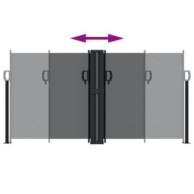 vidaXL sammenrullelig sidemarkise 120 x 1000 cm sort