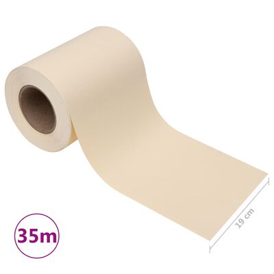 vidaXL haveskærm 35x0,19 m PVC cremefarvet