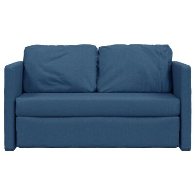 vidaXL 2-i-1 sovesofa 112x174x55 cm stof blå