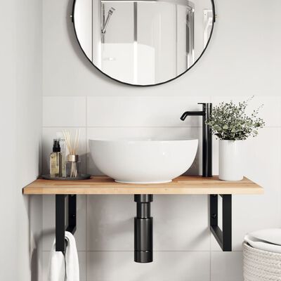 vidaXL bordplade til toiletbord 80x50x2 cm ubehandlet massivt akacie