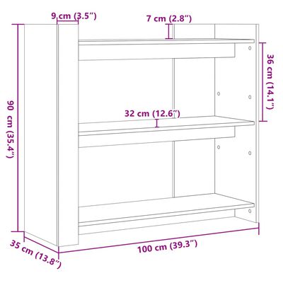 vidaXL konsolbord 100x35x90 cm konstrueret træ sonoma-eg