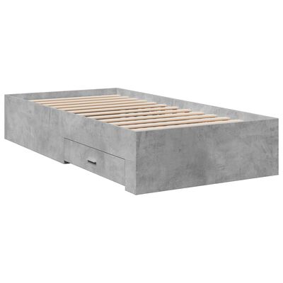 vidaXL sengeramme med skuffer 180x200 cm konstrueret træ betongrå