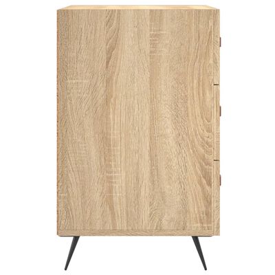 vidaXL sengebord 40x40x66 cm konstrueret træ sonoma-eg