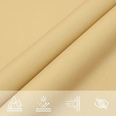 vidaXL solsejl 3,5x2 m 100 % polyesterstof sandfarvet