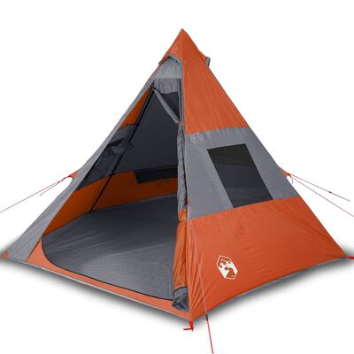 vidaXL 7-personers campingtelt vandtæt orange