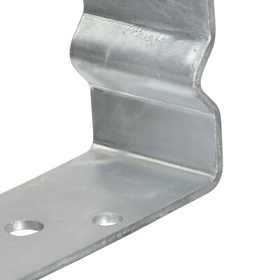 vidaXL jordankre 6 stk. 14x6x15 cm galvaniseret stål sølvfarvet