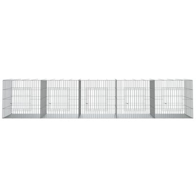 vidaXL 5-panels kaninbur 273x79x54 cm galvaniseret jern