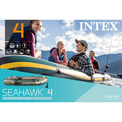 Intex Seahawk 4 Set gummibåd med padler og pumpe 68351NP