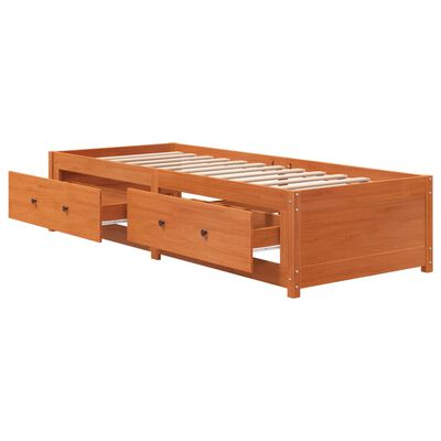 vidaXL daybed 75x190 cm massivt fyrretræ gyldenbrun