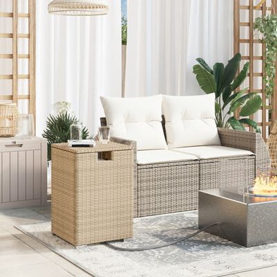 vidaXL gasflaskeskjuler 40x40x60 cm polyrattan beige