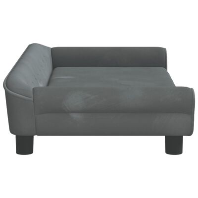 vidaXL sofa til børn 100x50x26 cm velour mørkegrå