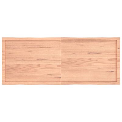 vidaXL bordplade 160x60x(2-6) cm naturlig kant behandlet træ lysebrun