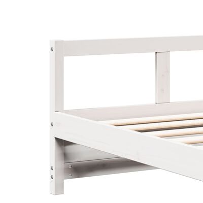 vidaXL daybed uden madras 80x200 cm massivt fyrretræ hvid