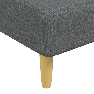 vidaXL L-formet sovesofa 279x140x70 cm stof mørkegrå